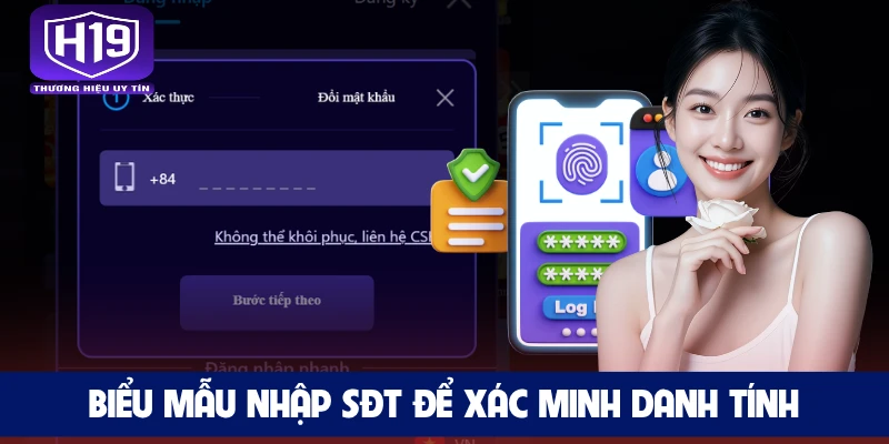 Biểu mẫu nhập SĐT để xác minh danh tính
